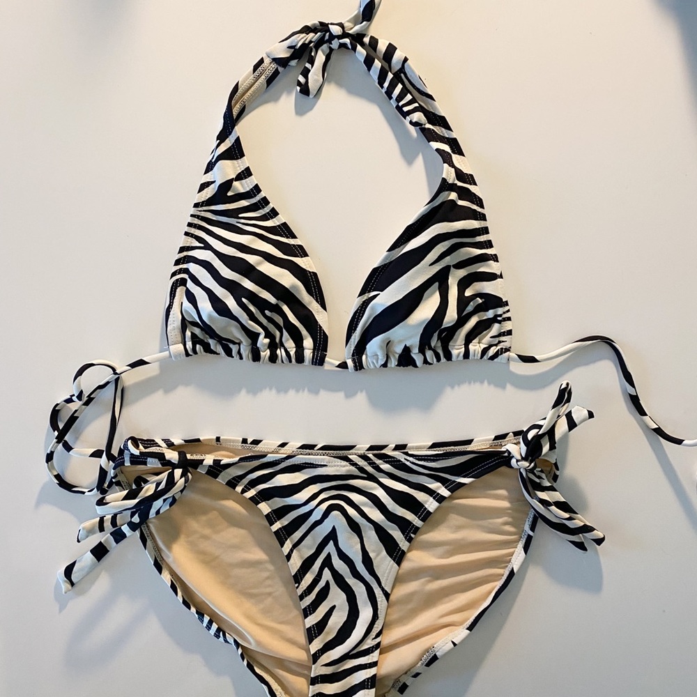 Banana Republic Black & White Zebra Bikini